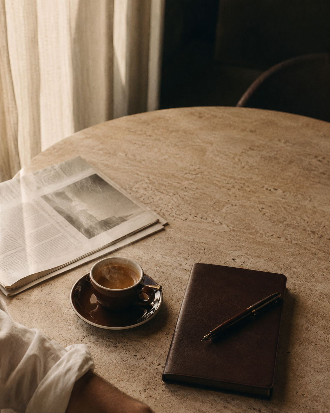 Coffee and notebook